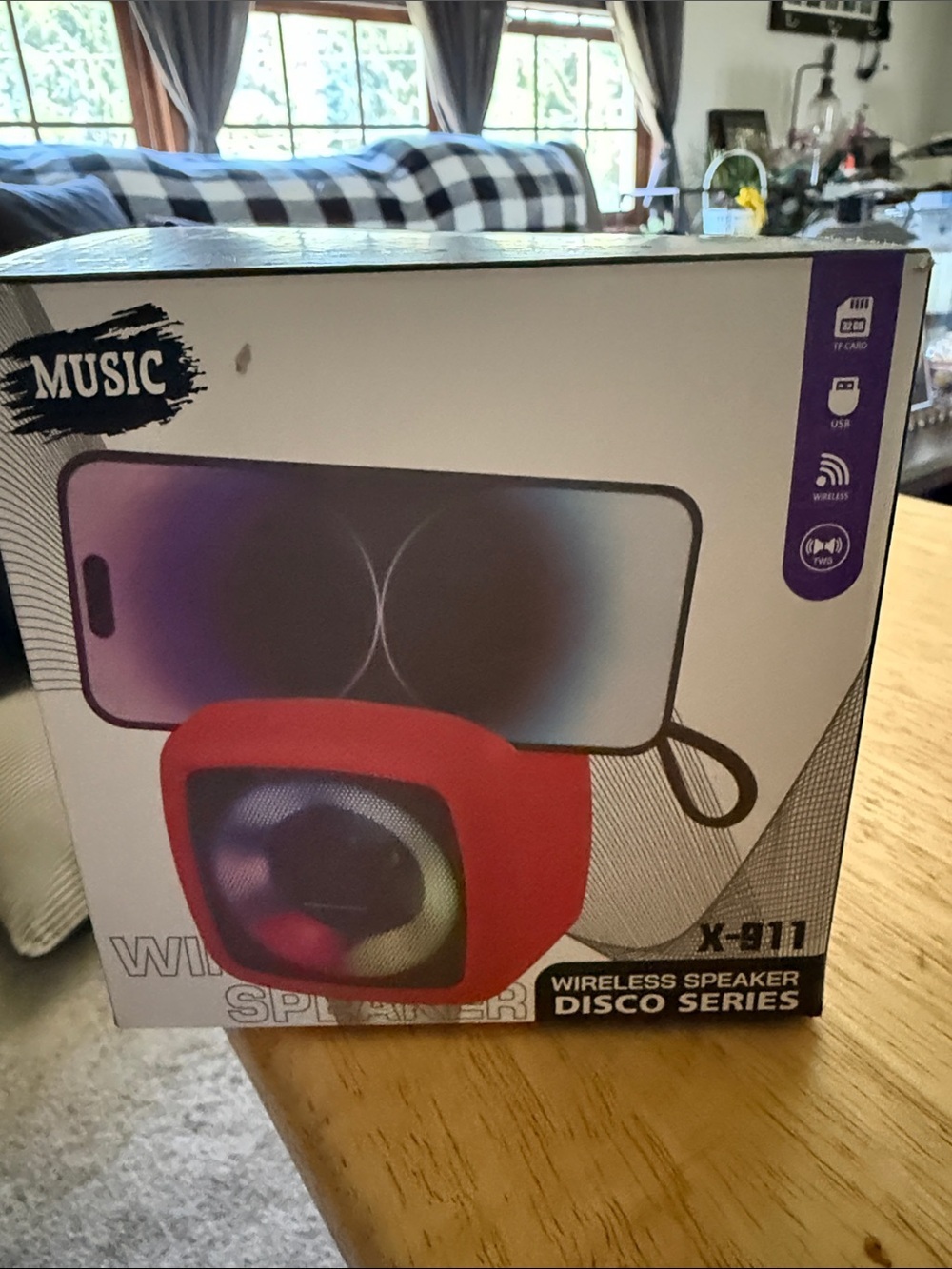 Wireless Disco Series Portable Speaker - Red  Green one also available